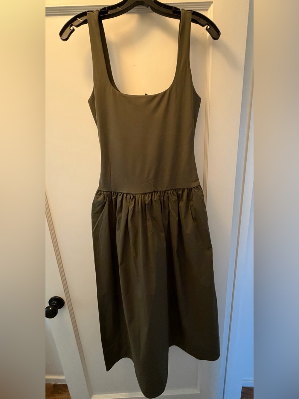 Banana Republic Army Green Midi Tank Dress